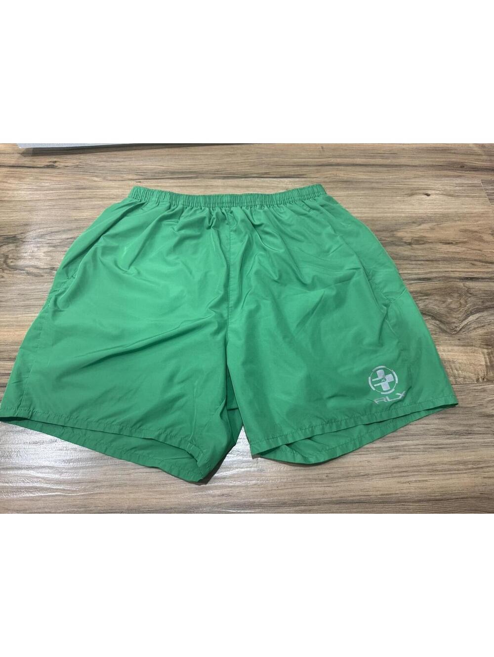 RLX Ralph Lauren Mens Athletic Active Stretch Shorts Medium Green Performance